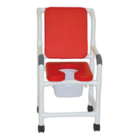 MJM Shower Chair with Soft Seat Deluxe Elongated and Square Pail