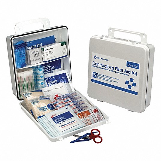 First Aid Only 50 Person Contractor First Aid Kit, ANSI A Compliant Plastic Case