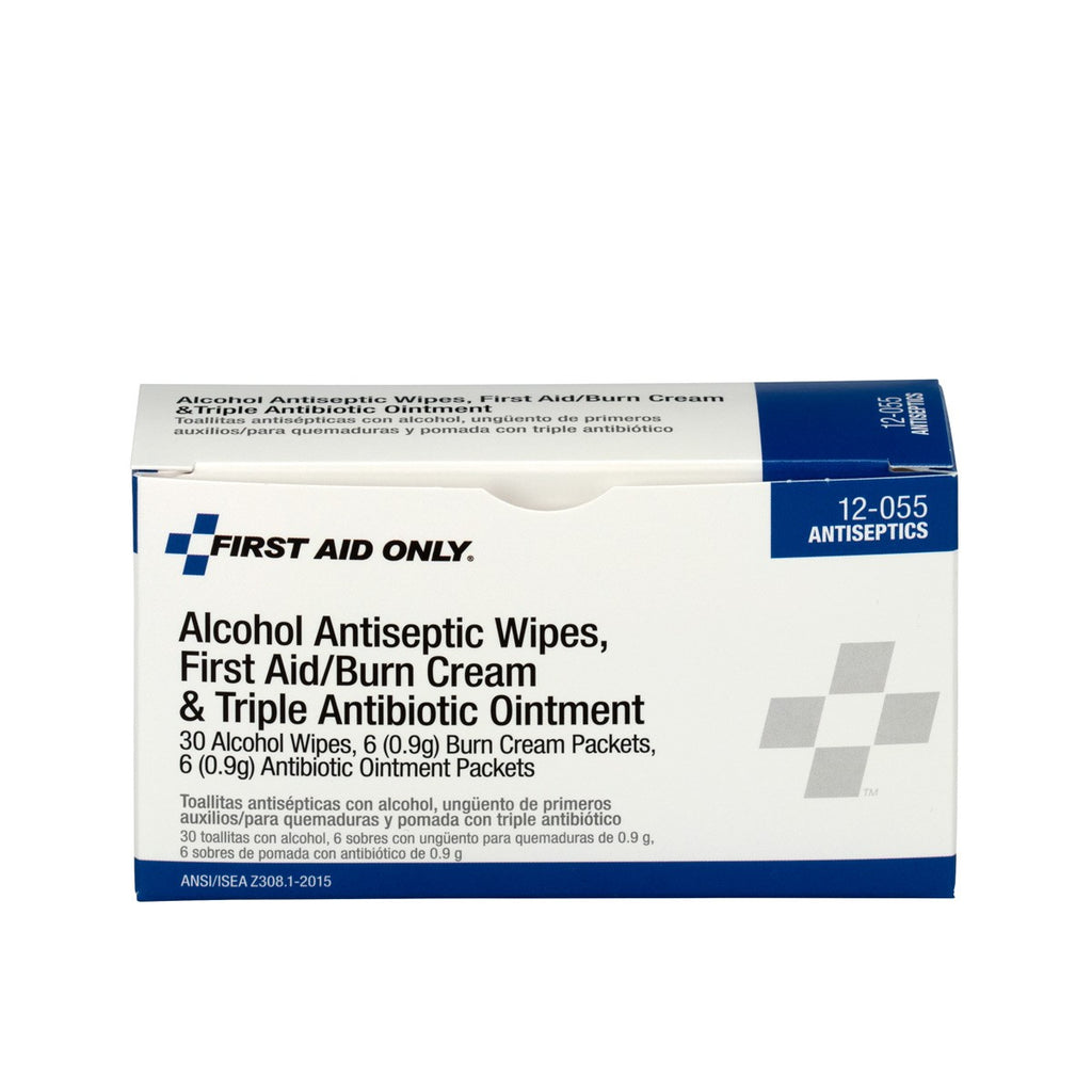 First Aid Only Antiseptic Pack | 42-Piece Wound Care and Burn Relief