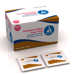 First Aid Only PVP Iodine Wipes, 100 Per Box
