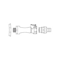 Justrite Fitting Disconnect Assembly, Polypropylene, with EPDM For 3/8-Inch ID Tube, Installed