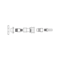 Justrite Fitting Disconnect Assembly, Stainless Steel, with Viton For 3/8-In ID Tube, Installed