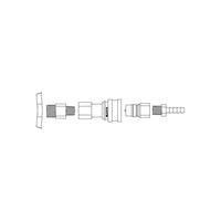 Justrite Fitting Disconnect Assembly, Stainless Steel, with EPDM For 1/4-In ID Tube, Installed