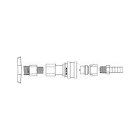 Justrite Fitting Disconnect Assembly, Stainless Steel, With EPDM For 3/8-In ID Tube, Installed