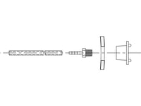 Justrite Suction Option Stainless Steel Fitting Used With Disconnect Assembly For 1/4-In ID Tube, Installed