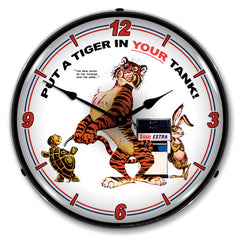 Esso Tiger "Put a Tiger in Your Tank!" 14" LED Wall Clock