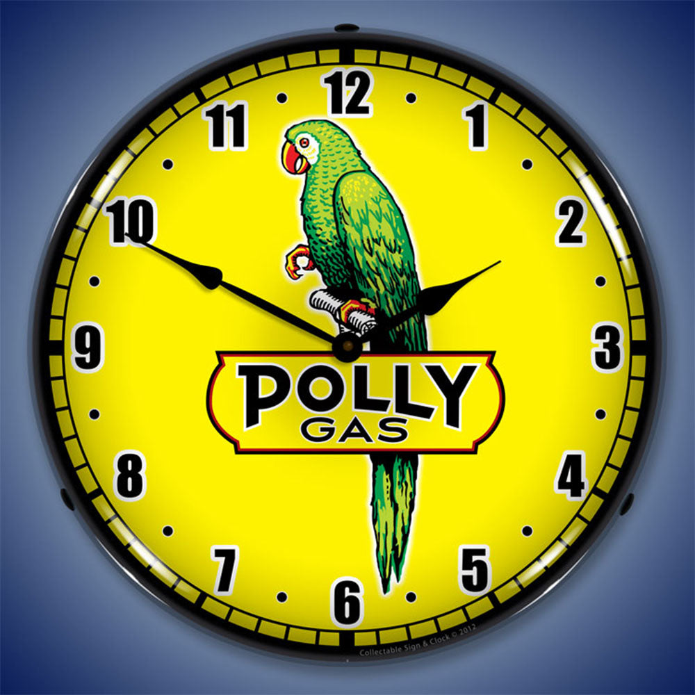 Polly Gas, Yellow 14" LED Wall Clock