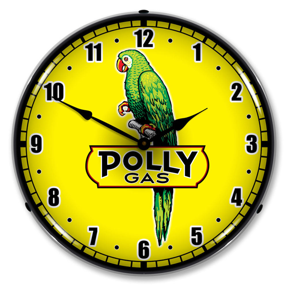 Polly Gas, Yellow 14" LED Wall Clock