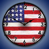 USA Flag 14" LED Wall Clock
