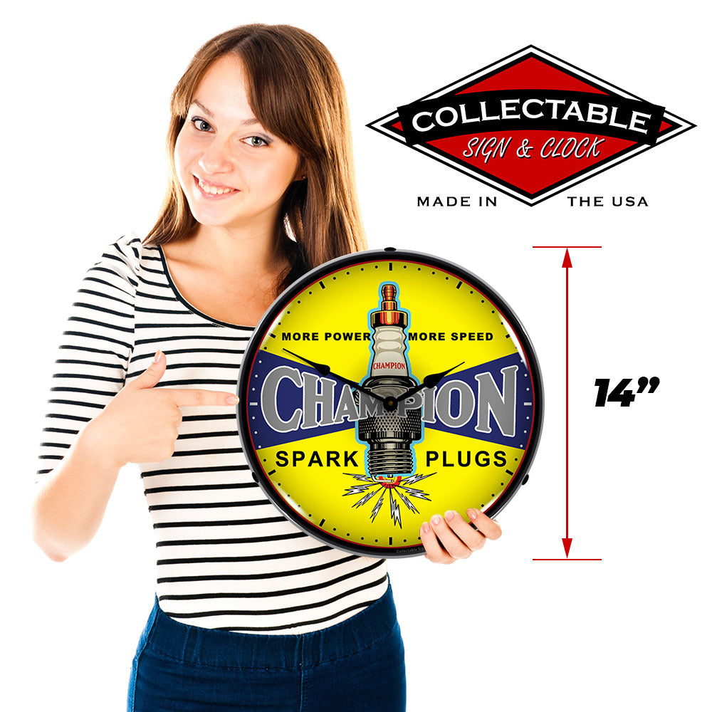 Champion Spark Plugs 14" LED Wall Clock