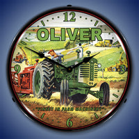 Oliver Tractor "Finest in Farm Machines" 14" LED Wall Clock