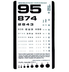 Graham Field Grafco Eye Chart, Rosenbaum Pocket Vision Screener Card