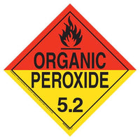 JJ Keller Division 5.2 Organic Peroxide Placard - Worded