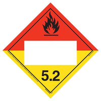 JJ Keller 5.2 Organic Peroxide Placard (Pack of 25)