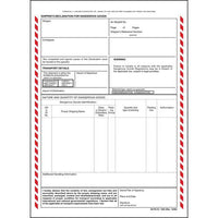 JJ Keller 4 Ply Shipper's Declaration For Dangerous Goods, Carbonless (Pack of 500)