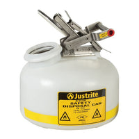 Justrite Safety Can For Liquid Disposal, 2 Gallons, Polyethylene