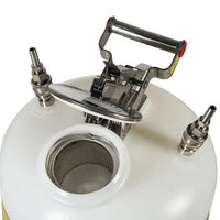 Justrite Disposal Can with Faucet, Quick-Disconnect, Stainless Steel Fittings for 3/8-In Tubing, 5 Gallon, Polypropylene