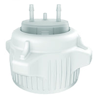 Justrite Carboy Cap, 53mm, Open Top with Adapter, Two Molded-In Hose Barbs and Vent