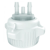 Justrite Carboy Cap, 53mm, Open Top with Adapter, Two Molded-In Hose Barbs and Vent