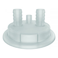 Justrite Adapter for Carboy Cap, 83mm, With Two Molded-In Hose Barbs and Vent