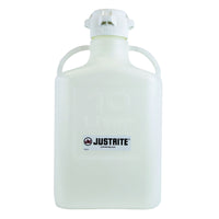 Justrite Carboy, 10 L, High-Density Polyethylene (HDPE), 83 mm Cap