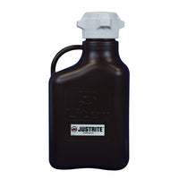 Justrite Carboy, 5 L, Polypropylene (PP), Dark Amber, 83mm Cap