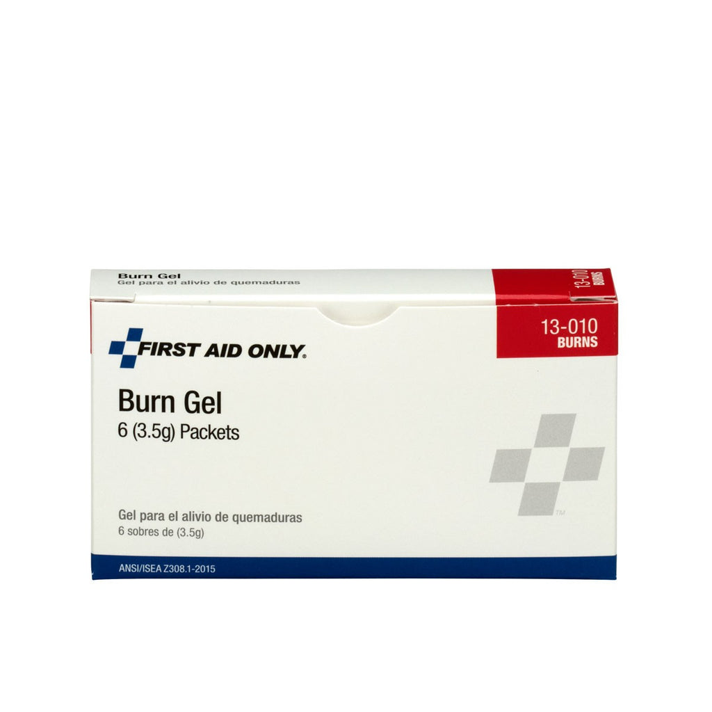 First Aid Only Burn Gel, 6 Packets per Box - Fast Cooling Relief