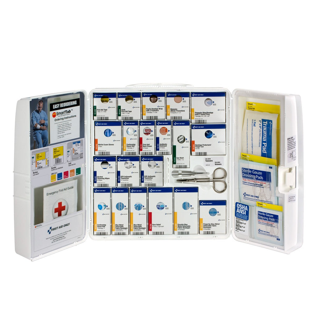 First Aid Only 50 Person Large Plastic SmartCompliance Food Service Industry Cabinet (No Medications)