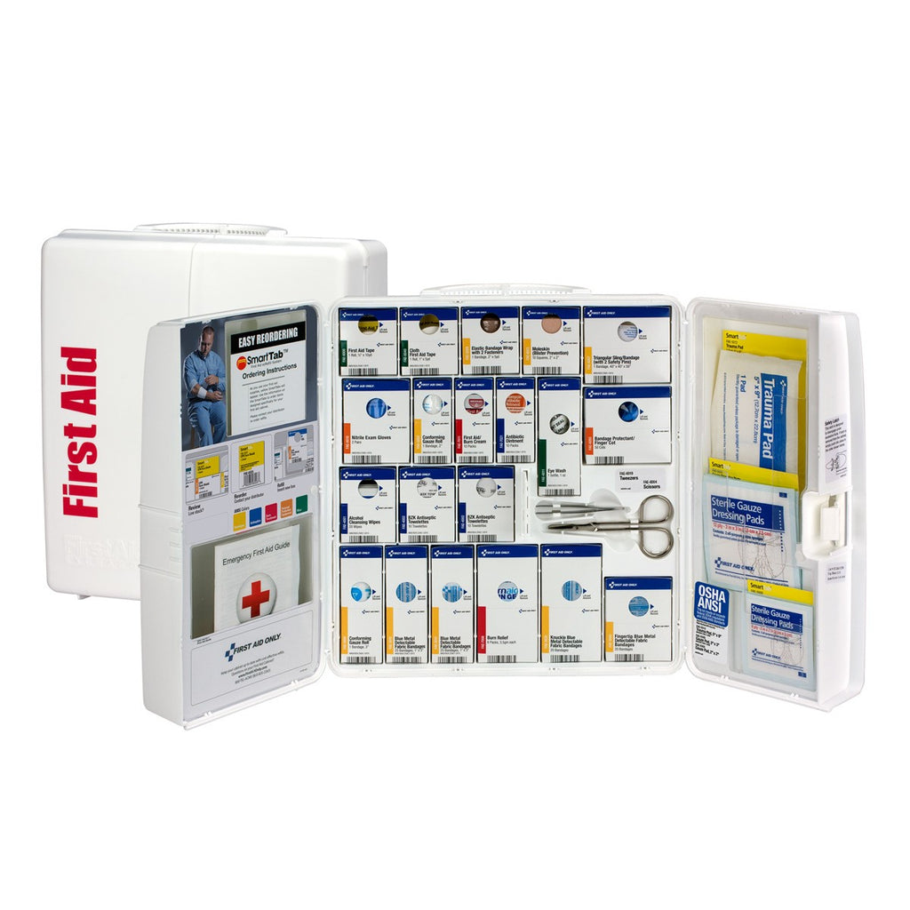 First Aid Only 50 Person Large Plastic SmartCompliance Food Service Industry Cabinet (No Medications)