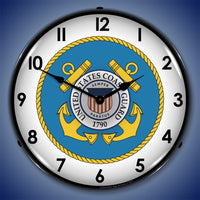 1790 US Coast Guard 14" LED Wall Clock