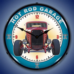 Hot Rod Garage 14" LED Wall Clock