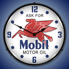 Ask for Mobil Motor Oil 14" LED Wall Clock