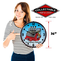 Flatheads Forever 14" LED Wall Clock