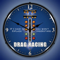 Drag Racing "If I Have to Explain, You Won't Understand" 14" LED Wall Clock