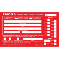 JJ Keller Annual Vehicle Inspection Label - Aluminum with Punch Boxes - English