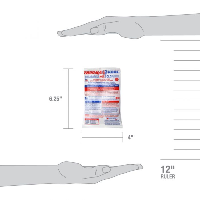 First Aid Only 4" x 6" Reusable Hot and Cold Pack, 12 Per Pack