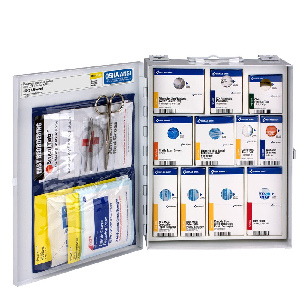 First Aid Only SmartCompliance Medium Metal Food Service First Aid Cabinet (ANSI A)