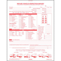 JJ Keller Refuse Truck Driver's Vehicle Inspection Report, Book Format - Stock