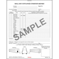JJ Keller 2-Ply Roll-off Container Condition Report, Book Format - Stock