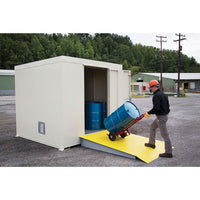 Justrite Non-Combustible Outdoor Safety Locker, 9-Drum