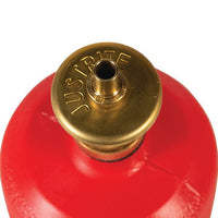 Justrite 8 Ounce Plastic Dispensing Can, Brass Dispenser Valves