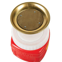 Justrite 1 Quart Plastic Plunger Dispensing Can, Perforated Pan Screen Serves as Flame Arrester