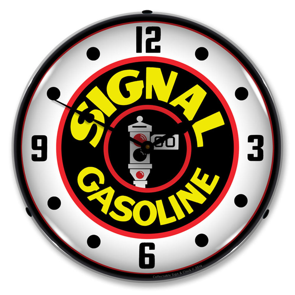 Signal Gasoline 14" LED Wall Clock