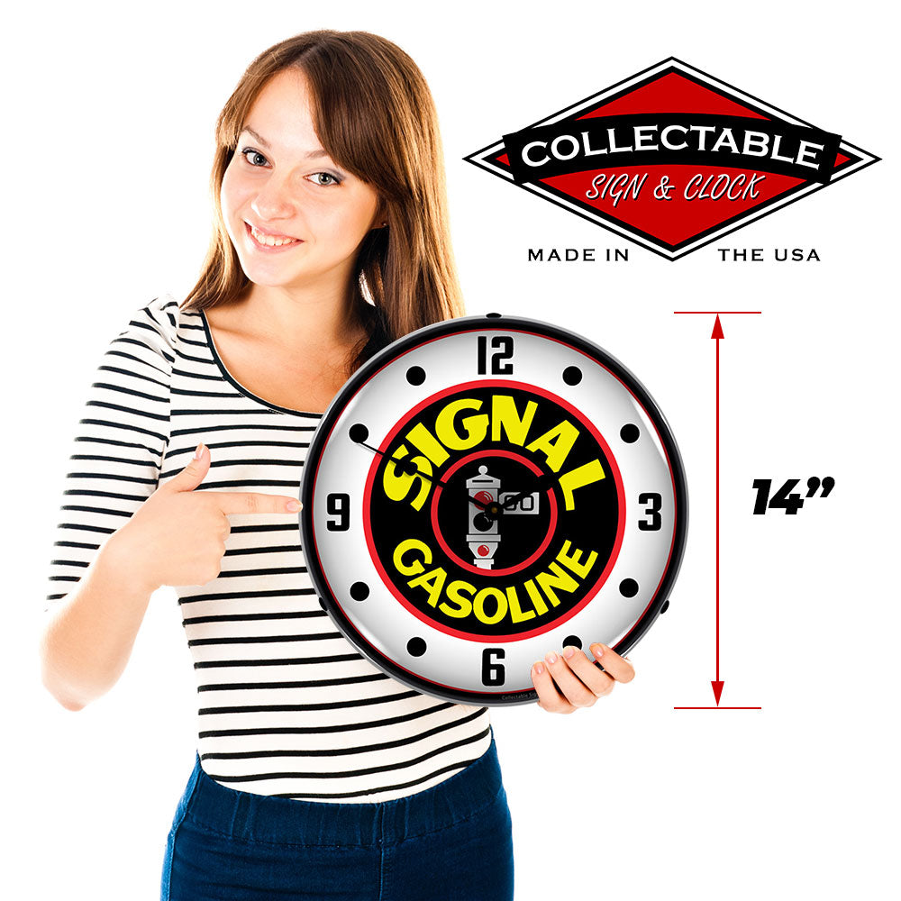 Signal Gasoline 14" LED Wall Clock