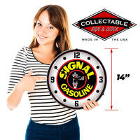 Signal Gasoline 14" LED Wall Clock