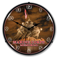 Marine Corps Memorial, Iwo Jima 14" LED Wall Clock