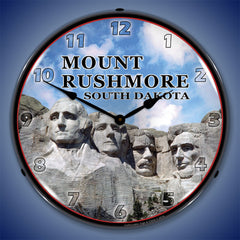 Mount Rushmore South Dakota 14" LED Wall Clock