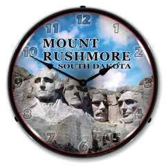 Mount Rushmore South Dakota 14" LED Wall Clock