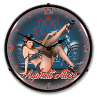 Asphalt Alice 14" LED Wall Clock