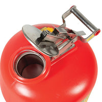 Justrite 2 Gallon, Polyethylene Safety Can For Liquid Disposal, Built-In Fill Gauge